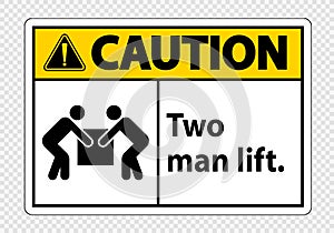 Two man lift  Symbol Sign Isolate on transparent Background,Vector Illustration