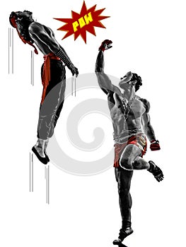 Two manga video games martial arts fighters fighting