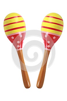 two maracas isolated on white