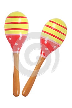 two maracas isolated on white
