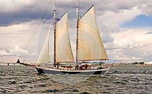 Two-masted sailboat