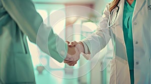 The Handshake of Medical Professionals.AI generated image