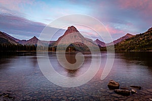 Two Medicine Lake at Sunrise photo