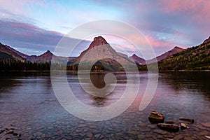 Two Medicine Lake at Sunrise photo