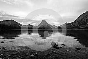 Two Medicine Lake at Sunrise photo