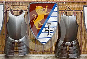 Two Medieval Armors and a Shield
