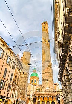 Two medieval towers of Bologna Le Due Torri