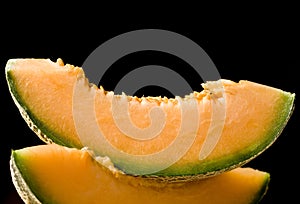 Two melon slices