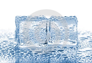 Two melted ice cubes