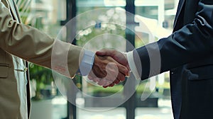 The business handshake.AI generated image