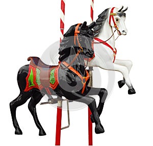 Two Merry-Go-Round Horses