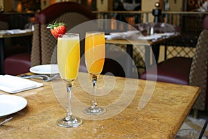 Two Mimosa Cocktails