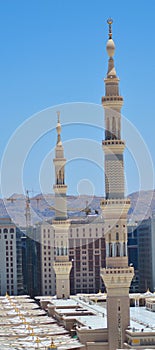 Two Minarets in Nabawi Mosque photo