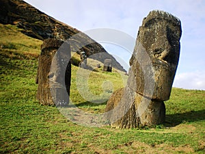 Two Moai photo