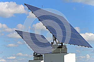 Two Mobile solar panel, photovoltaic system