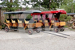 Two modern horseless carriages