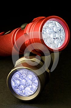 Two Modern LED Flashlights