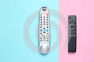 Two modern tv remote