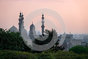 Two mosques Al-Rifa`i and Sultan Hassan in Cairo Egypt