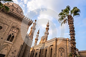Two mosques Al-Rifa`i and Sultan Hassan in Cairo Egypt