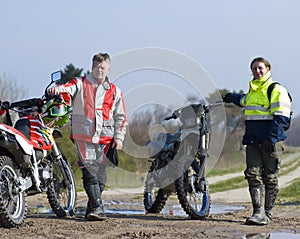 Two motocross riders