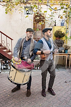 Two musician outoors