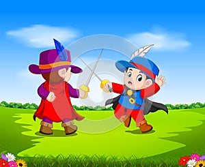 Two musketeer with sword