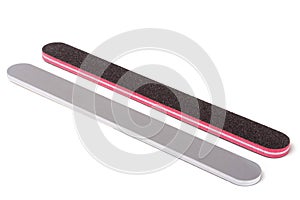 Two nail file isolated on a white background