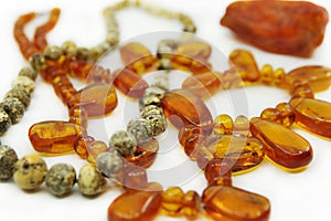 Two necklace made of natural Baltic amber