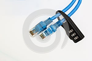 Two Network cable locked