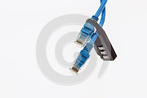 Two Network cable locked