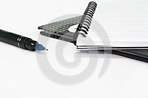Two notebook with pen.