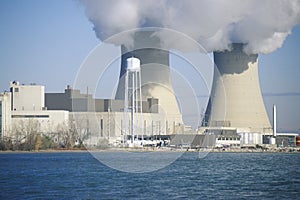 Two nuclear power plants at Lake Erie, MI