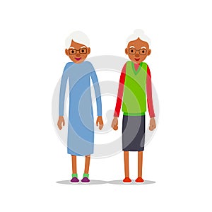 Two old african women, design for any purposes. Senior couple smiling. Retirement age. Happy attractive lifestyle. Female symbol.