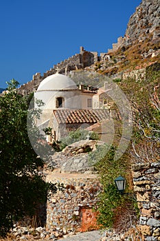 Two Old church in Monemvasia, Greece