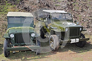 Two old Jeeps