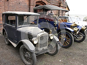 Two old vintage cars
