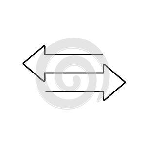 Two opposite arrows icon. Transfer sign for your design