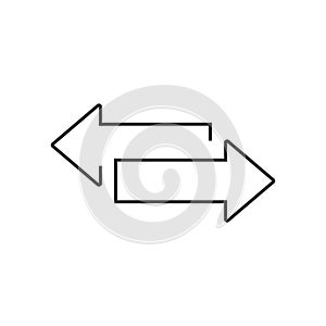 Two opposite arrows icon. Transfer sign for your design