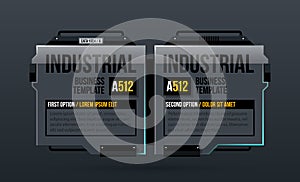Two options template in industrial style
