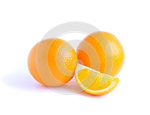 Two orange fruit and lobule