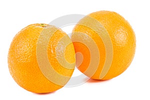 Two orange isolated on the white background