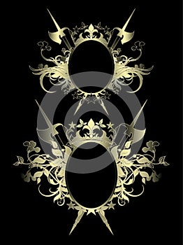 Two ornamental shields