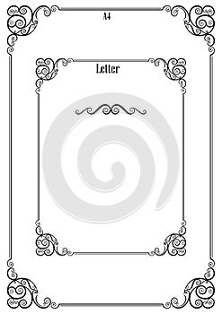 Two ornate black frameworks,