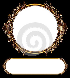 Two ornate retro frames