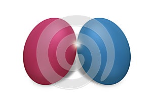 Two ovals in 3D illustration