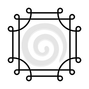 Thai yantra of overlapping squares with looped corners, Ring of Solomon photo
