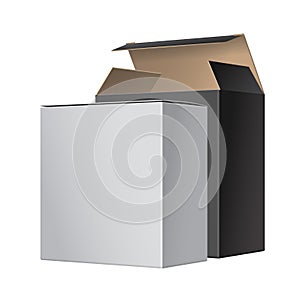 Two Package Box Opened with DVD Or CD Disk.