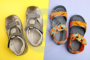 Two pairs of children`s sandals