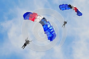 Two parachutes